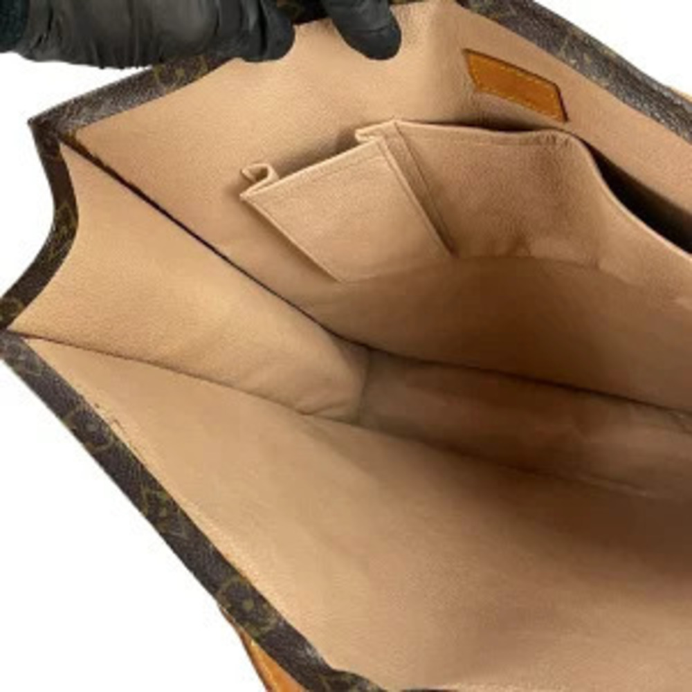 LOUIS VUITTON Sac Plat Monogram Canvas Brown